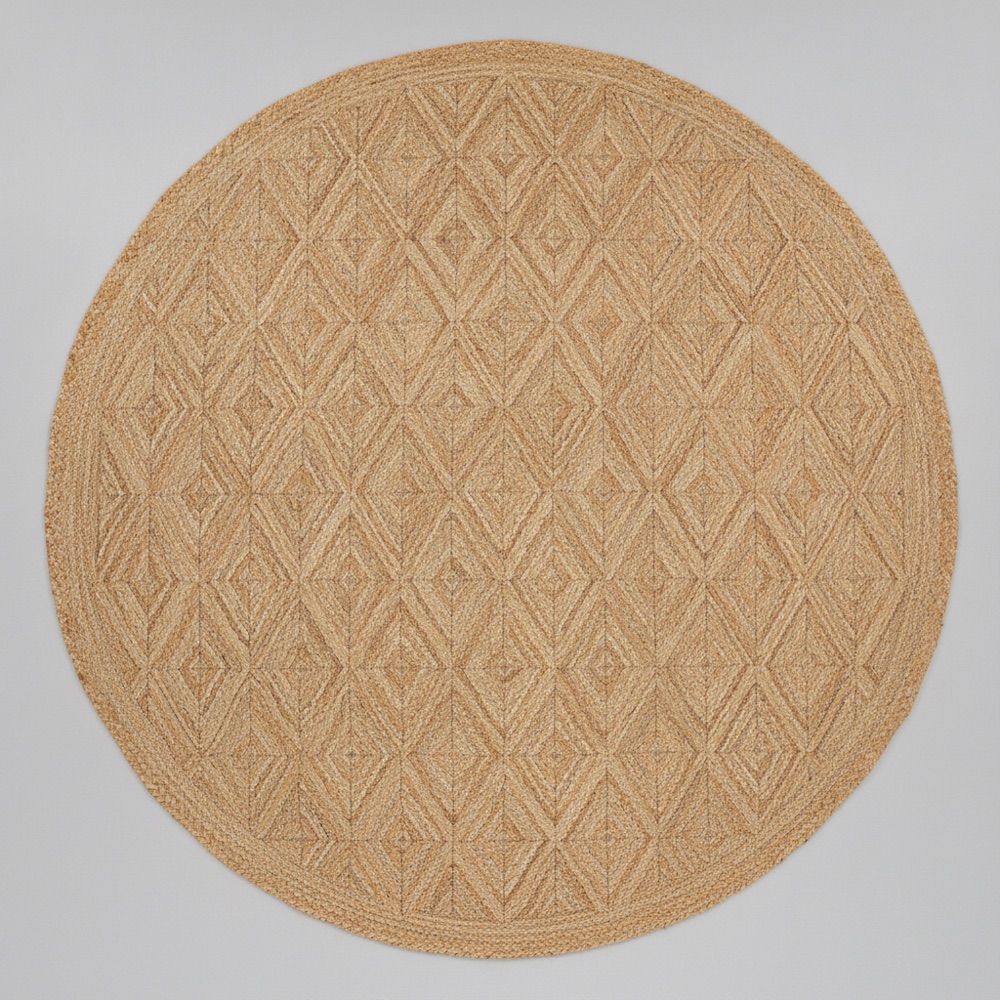 Natural jute woven area rug