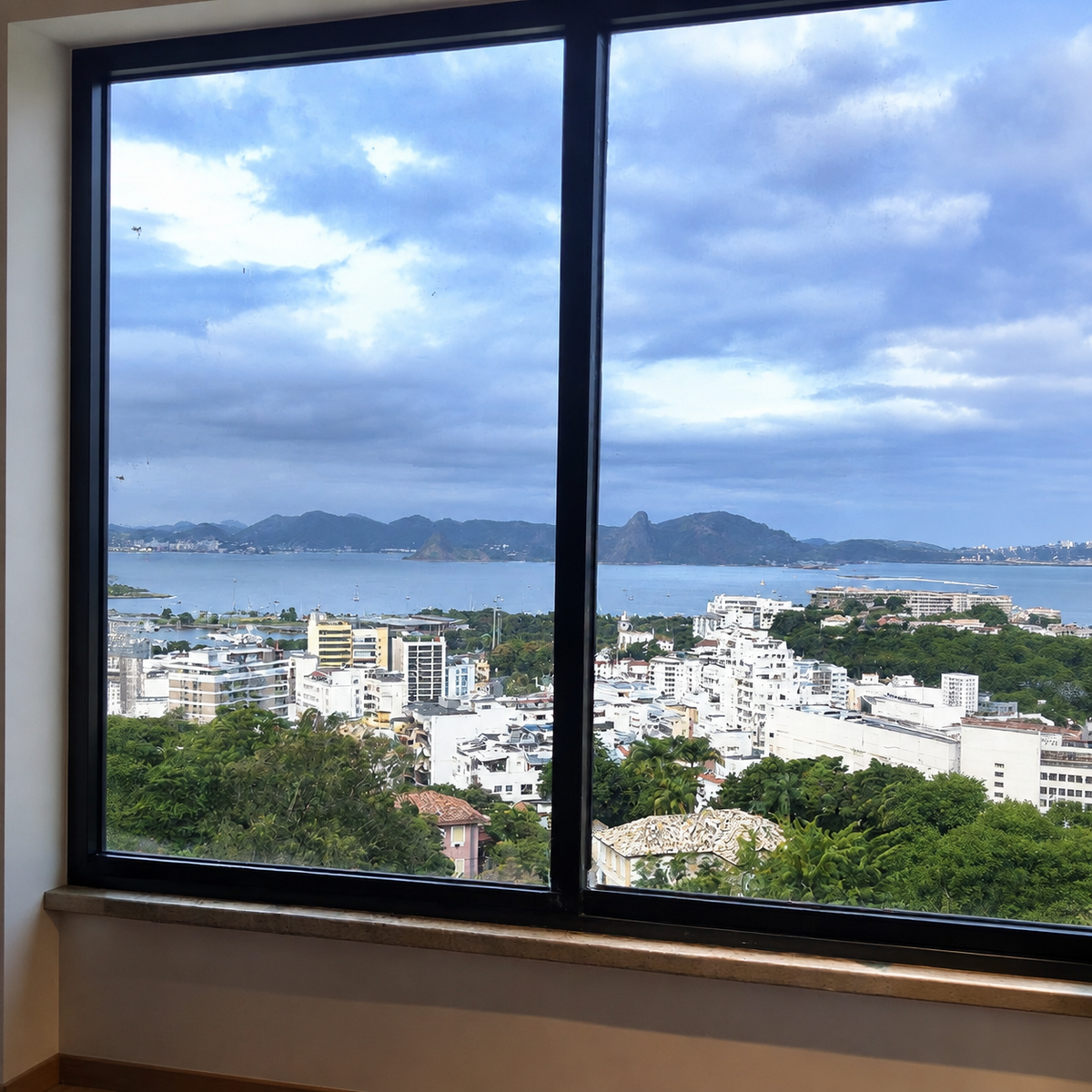 Guanabara Bay view from the living room window