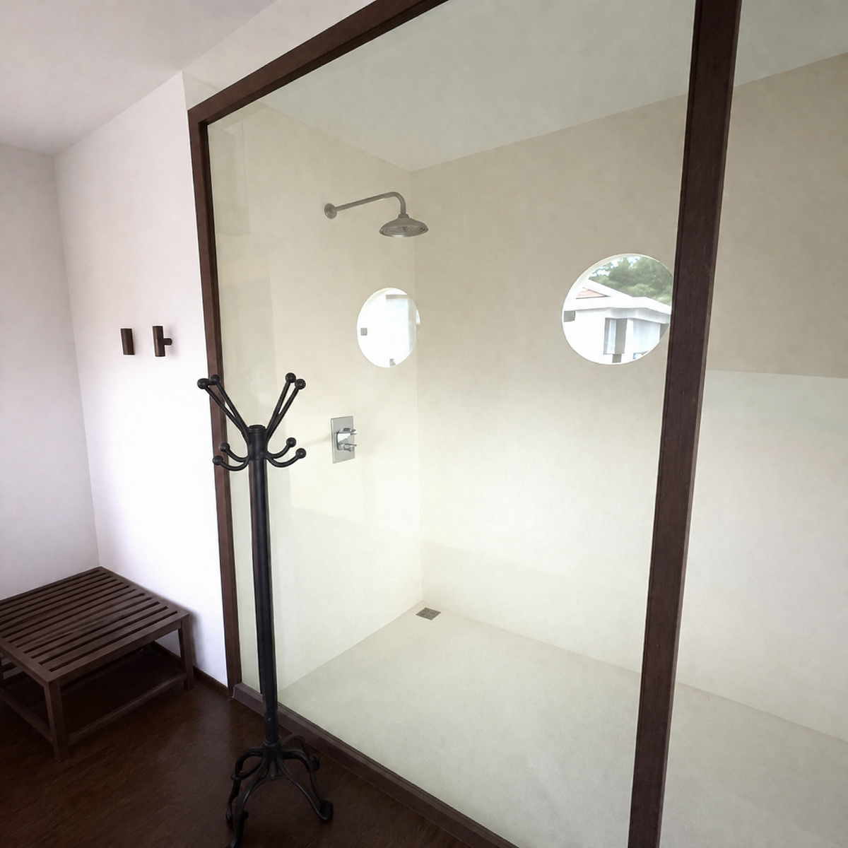 Ensuite walk-in glass shower
