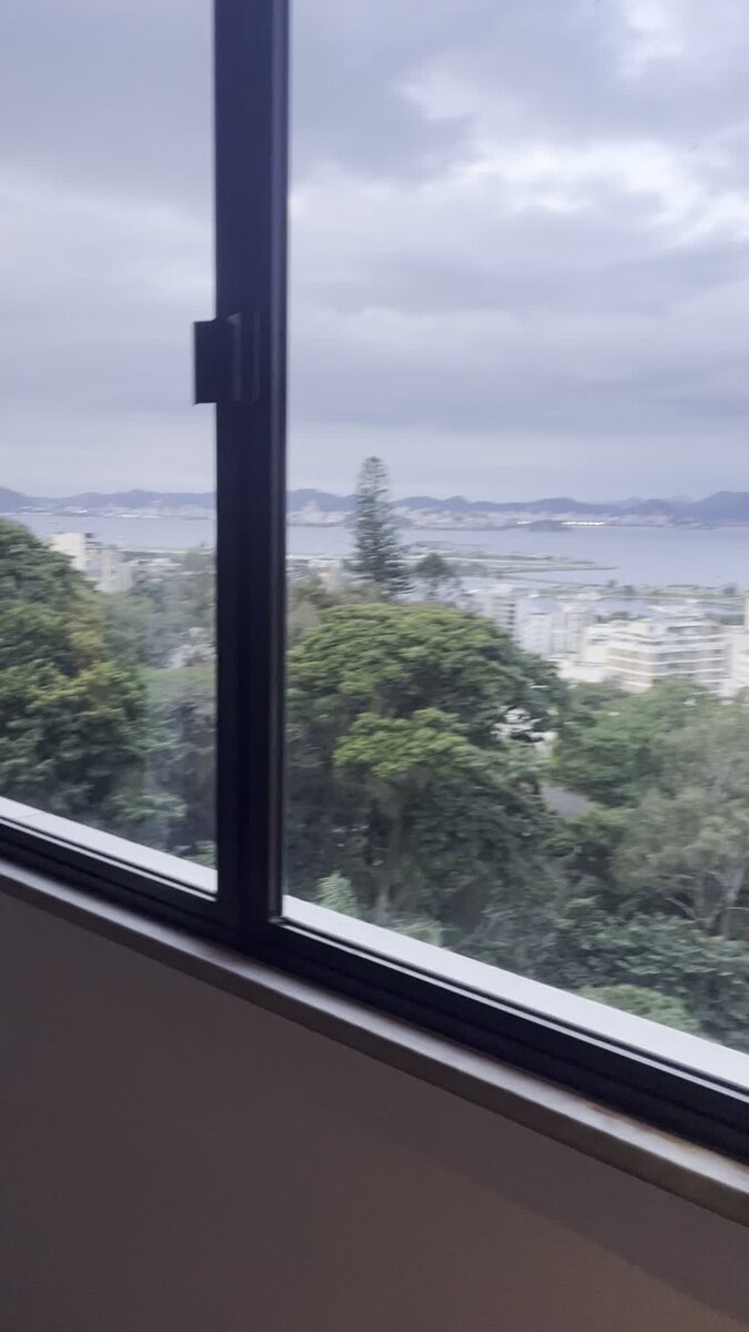 Guanabara Bay view from an upper-floor window