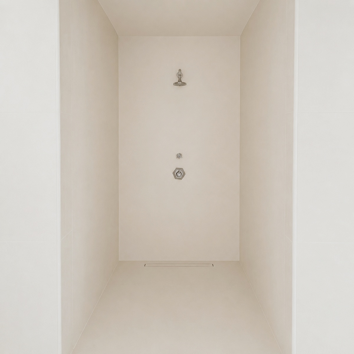 Minimalist ensuite shower stall