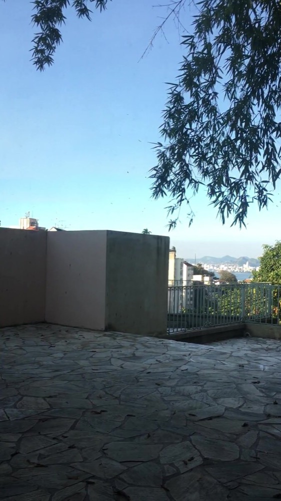 Terrace with bamboo and Guanabara Bay view